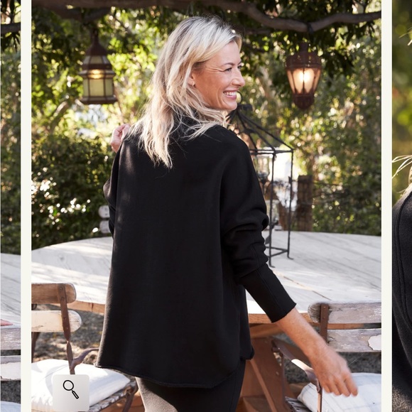 Frank & Eileen Tops - Frank and Eileen Effie Mock Neck Capelet Sweatshirt